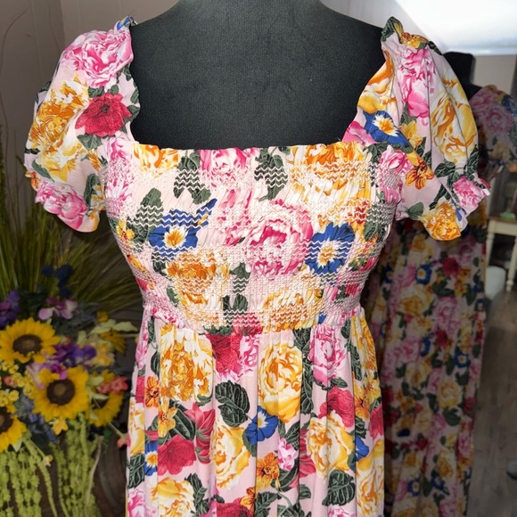 Buddy Love • Floral Smocked Maxi Dress - Picture 12 of 12